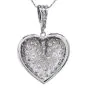 Estate 7.50cts  Diamond Heart 18K White Gold Heart Cluster Pendant