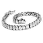 17.71ct Oval Cut Diamond 18K Gold Line Tennis Link Bracelet