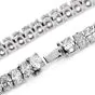 17.71ct Oval Cut Diamond 18K Gold Line Tennis Link Bracelet