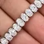 17.71ct Oval Cut Diamond 18K Gold Line Tennis Link Bracelet