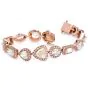 19.59 Carats Fancy Diamond 18K Gold Halo Multi-Shaped Link Unique Bracelet