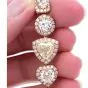 19.59 Carats Fancy Diamond 18K Gold Halo Multi-Shaped Link Unique Bracelet