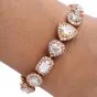 19.59 Carats Fancy Diamond 18K Gold Halo Multi-Shaped Link Unique Bracelet