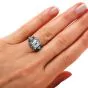 Vintage 1.61ct European Cut Diamond Sapphire Platinum Vintage Engagement Ring