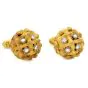 Vintage Retro Diamond 18K Gold Woven Signed Cufflinks