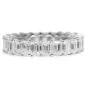 Oval 4.60cts Diamond Platinum Eternity Band Ring Size 5.4