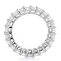 Oval 4.60cts Diamond Platinum Eternity Band Ring Size 5.4