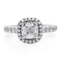Cartier GIA Certified F VVS Cushion Diamond Platinum Halo Engagement Ring