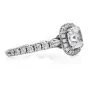 Cartier GIA Certified F VVS Cushion Diamond Platinum Halo Engagement Ring
