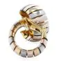 Cartier Tubogas Vintage 18K Gold Tri-Color Link Hoop Earrings