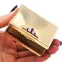 Vintage Retro Diamond Burma Ruby 14K Yellow Gold Compact Box
