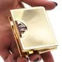 Vintage Retro Diamond Burma Ruby 14K Yellow Gold Compact Box