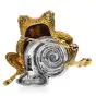 Lindsay & Co. Vintage Emerald Platinum 18K Gold Frog Brooch Pin