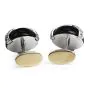 Patek Phillipe Diamond Onyx 18K Gold Retro Round Large Cufflinks 