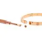 Cartier Love Diamond 18K Rose Gold Bangle Bracelet