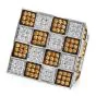 Adamas Milano Italian Brown Diamond 18K White Gold Pave Checkered Cocktail Ring