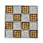 Adamas Milano Italian Brown Diamond 18K White Gold Pave Checkered Cocktail Ring
