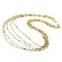 Marco Bicego Paradise Collection 18K Yellow Gold Multicolor Gemstone Five Row Chain Necklace