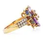 Bvlgari Flower Natural Sapphire Diamond 18K Yellow Gold Bulgari Ring