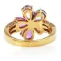 Bvlgari Flower Natural Sapphire Diamond 18K Yellow Gold Bulgari Ring