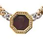 Mayors 1970s Monete Ancient Claudius Coin Diamond  18k Tri-Color Necklace