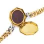 Vintage Ancient Claudius Coin18k Diamond  Monete  Tri-Color Necklace