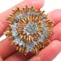 David Webb Vintage Diamond Floral  Platinum 18K Brooch Pin and Pendant