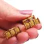 Tiffany Vintage Diamond 18K Gold Men cylinder Rope Cufflinks