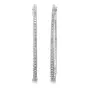 Large Diamond Hoop White Gold Inside Outside Hoop Earrings
