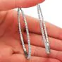 Large Diamond Hoop White Gold Inside Outside Hoop Earrings