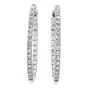 Large Diamond Hoop White Gold Inside Outside Hoop Earrings