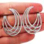 Modern 3.95ct Diamond  Gold Crossover Multi Hoop Earrings