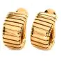 Bvlgari Tubogas Vintage18K Yellow Gold Link Hoop Earrings