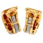 Bvlgari Tubogas Vintage18K Yellow Gold Link Hoop Earrings