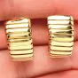 Bvlgari Tubogas Vintage18K Yellow Gold Link Hoop Earrings