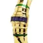 Italian Amethyst 1990's 18K Gold Bold Bangle Bracelet-Dover Jewelry