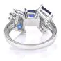 Estate Diamond Sapphire 18K Gold Bow Designed Engagement Ring|DoverJewelry|