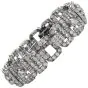 Antique 1930s Diamond Platinum Art Deco Link Bracelet 