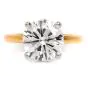 GIA 2.71 M VS2  Round Diamond  Solitaire Engagement Ring