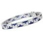 Sophia D Art Deco Sapphire Diamond Platinum Line Bracelet