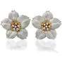 Buccellati Diamond Flower 18K Two-Tone Clip-On Earrings-Dover Jewelry