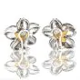 Buccellati Diamond Flower 18K Two-Tone Clip-On Earrings-Dover Jewelry