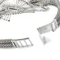 Vintage Diamond 18K White Gold Bypass Mesh Retro Bracelet-Dover Jewelry