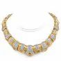 Vintage Diamond 18K Yellow Gold Platinum Choker Necklace
