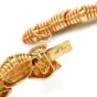 Impressive Vintage Retro Diamond 18K Yellow Gold Platinum Link Collar Necklace
