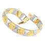 Bvlgari Parentesi 18K Gold Stainless Steel Link Bracelet-Dover Jewelry