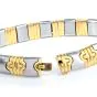 Bvlgari Parentesi 18K Gold Stainless Steel Link Bracelet-Dover Jewelry