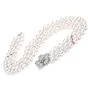 Vintage Diamond Akoya Pearl Platinum Triple Strand Choker Necklace