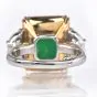 Estate 14.75ct Columbian Emerald  Diamond Platinum Statement Ring -Dover Jewelry
