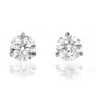 GIA 3.00cts Diamond 14K Gold Brilliant Round Stud Earrings-Dover Jewelry